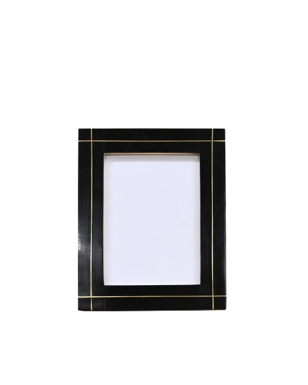 Alder Photo Frame Black & Gold 5x7cm