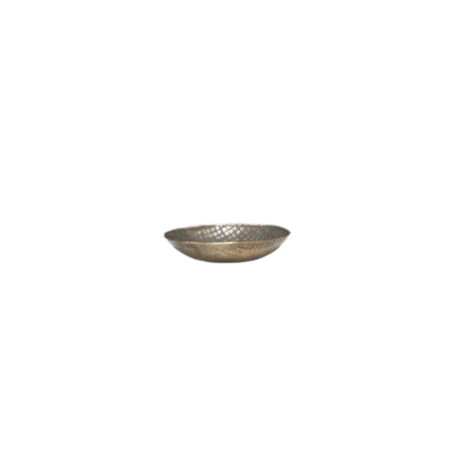 Ankara Round Plate Vintage Brass 130mm