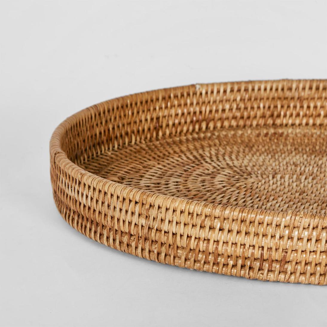 Paume Rattan Oval Tray