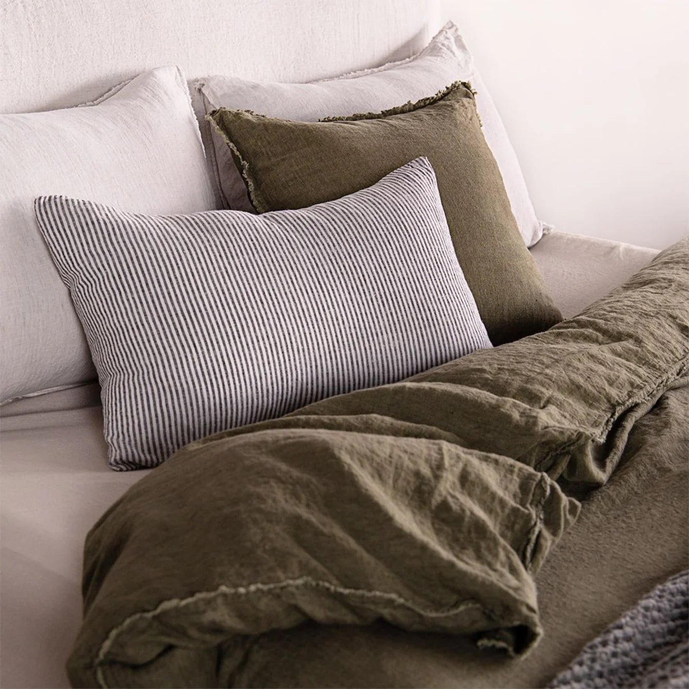 Basix Stripe Linen Cushion 40 x 60 cm