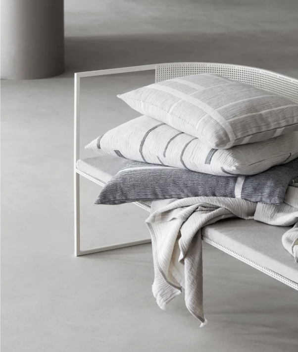 KRISTINA DAM | Architecture Cushion | Grey/Cream