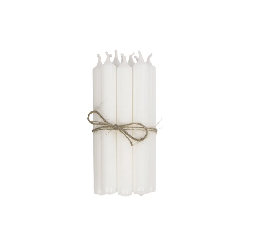 BROSTE Overdipped Candle | White | Set of 10