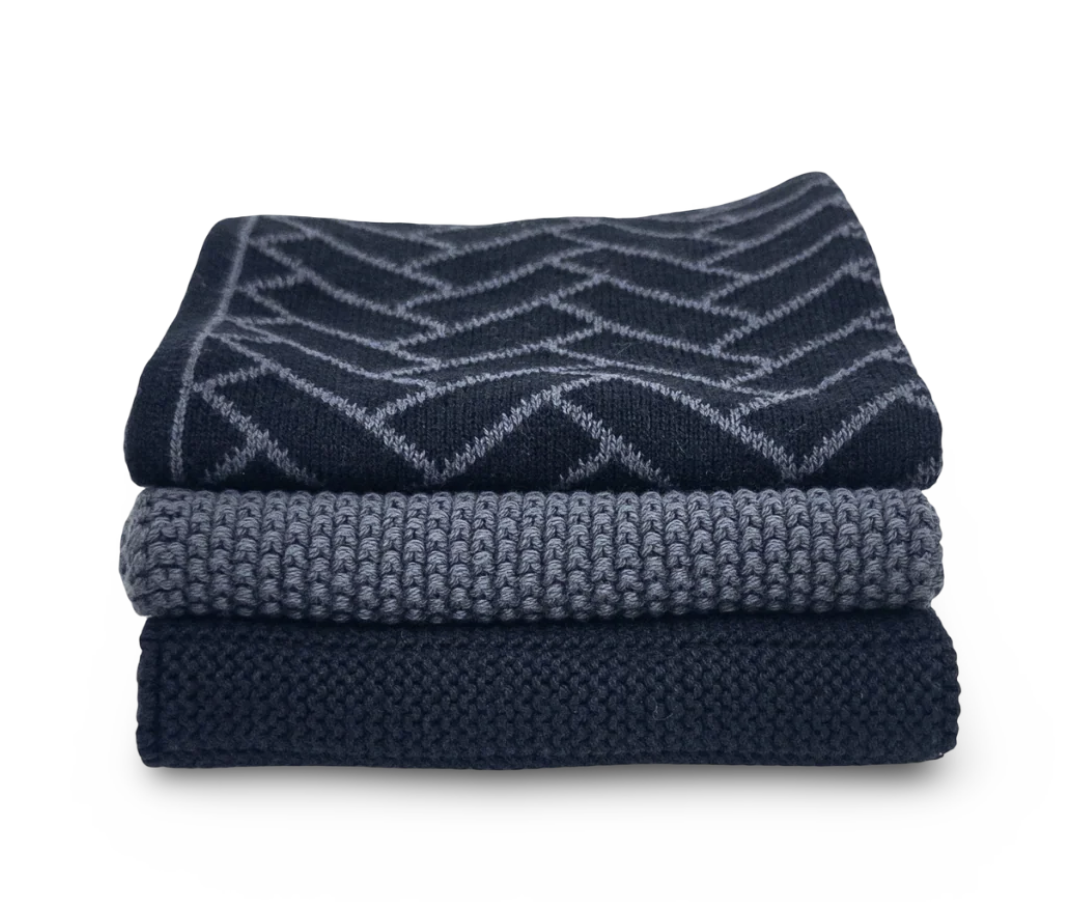 Variety Dishcloths | Raven Herringbone | 3 Pack