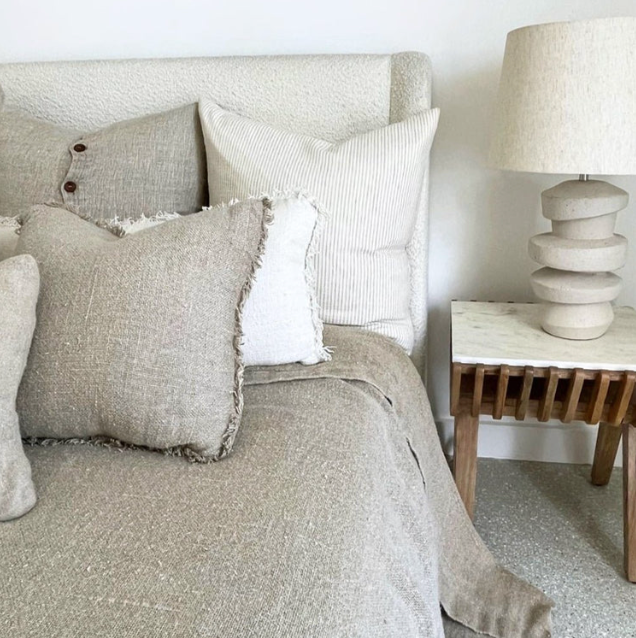 Bedouin Linen Cushion + Inner | Natural