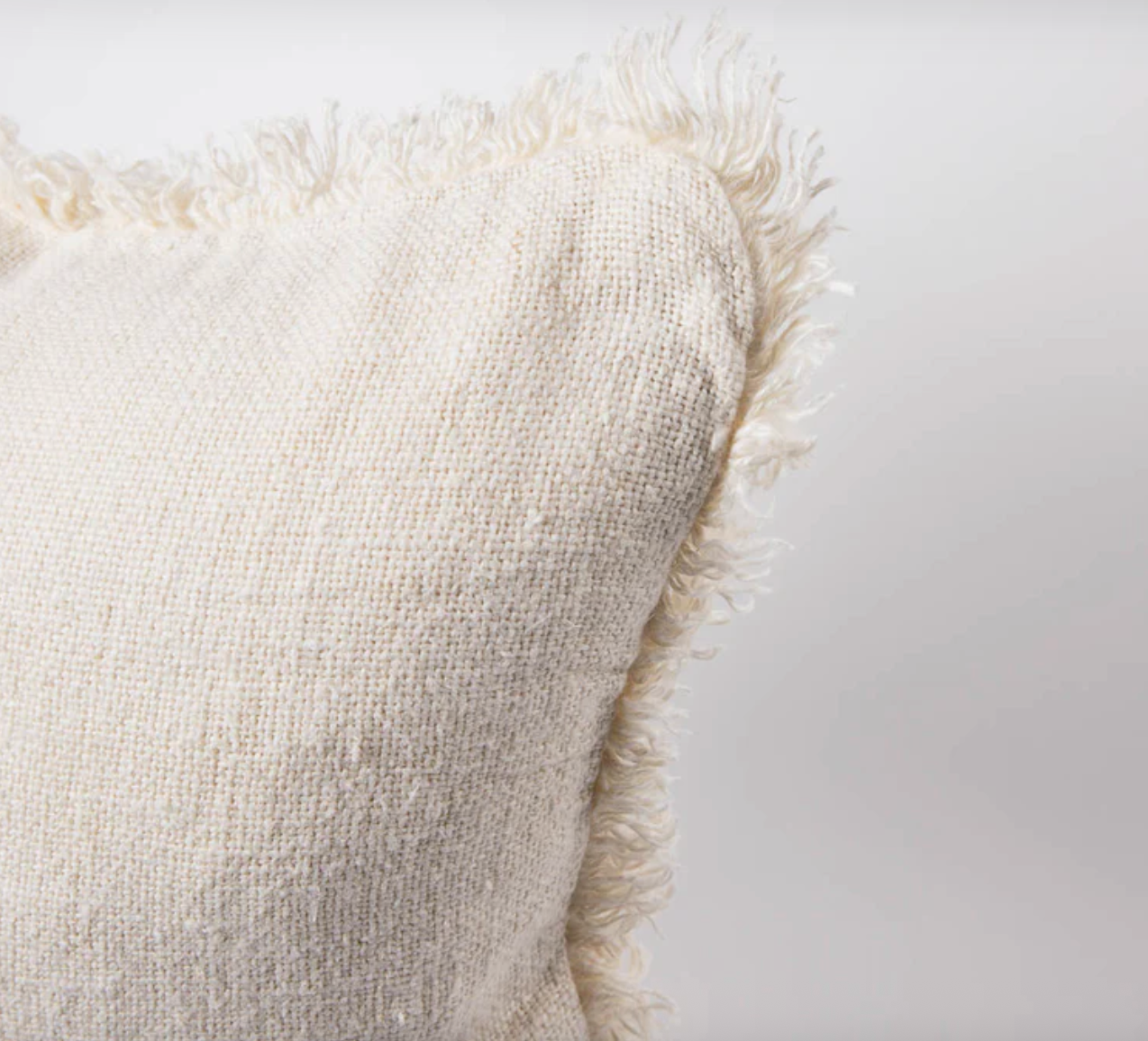 Eadie Bedouin Linen Cushion - Ivory (with inner)