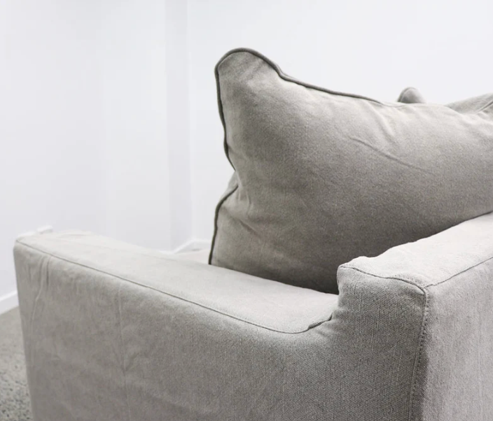 Keely Slipcover 3 Seater Sofa | Cement