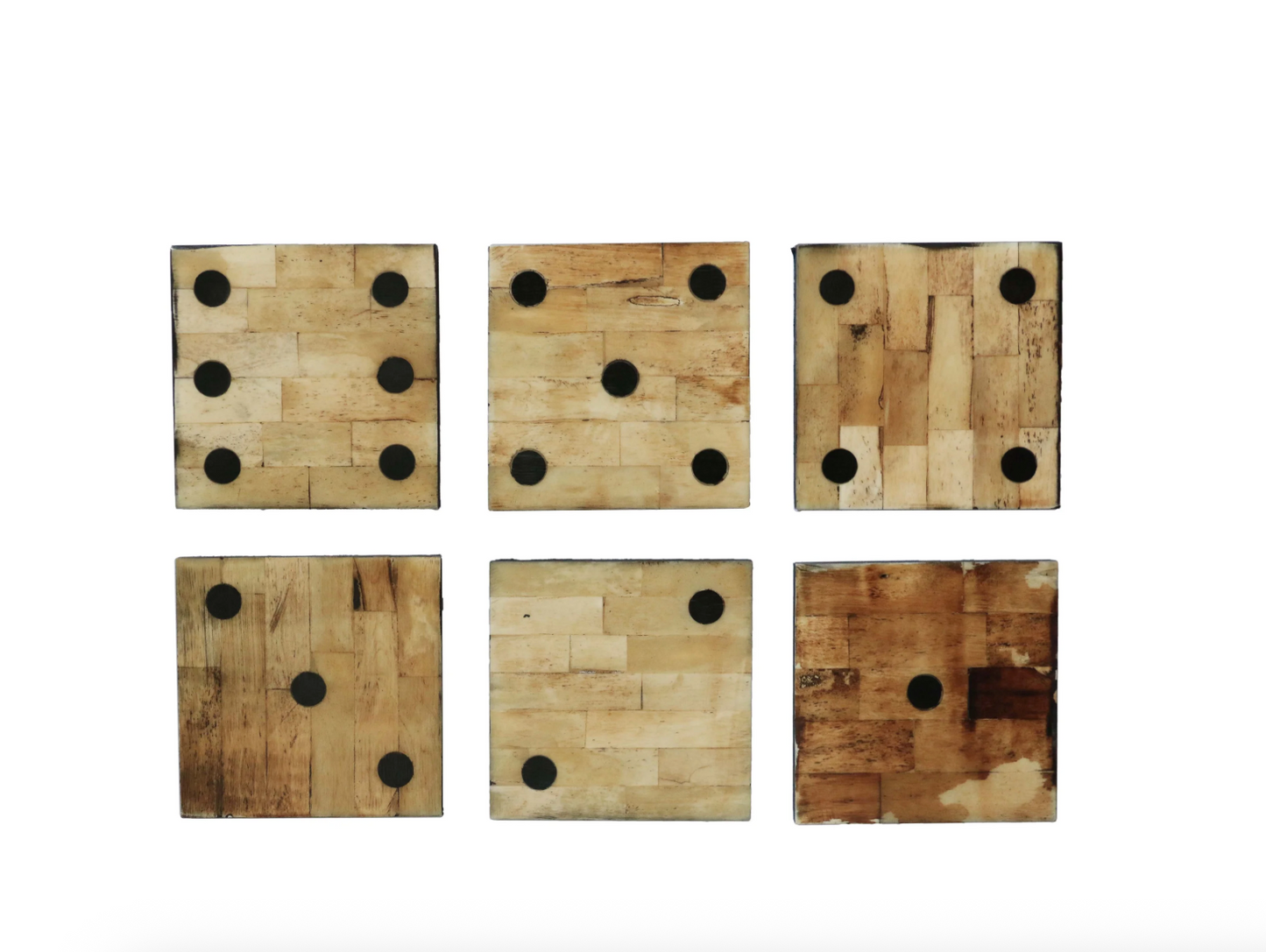 Bone Dominoes Coaster | Antique Finish