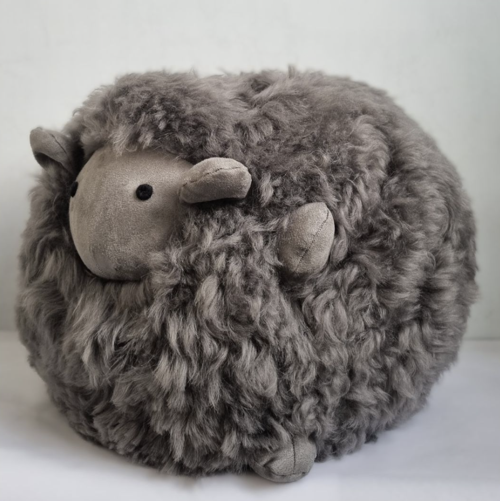Shearling Lamb Cushion | Smoke Grey
