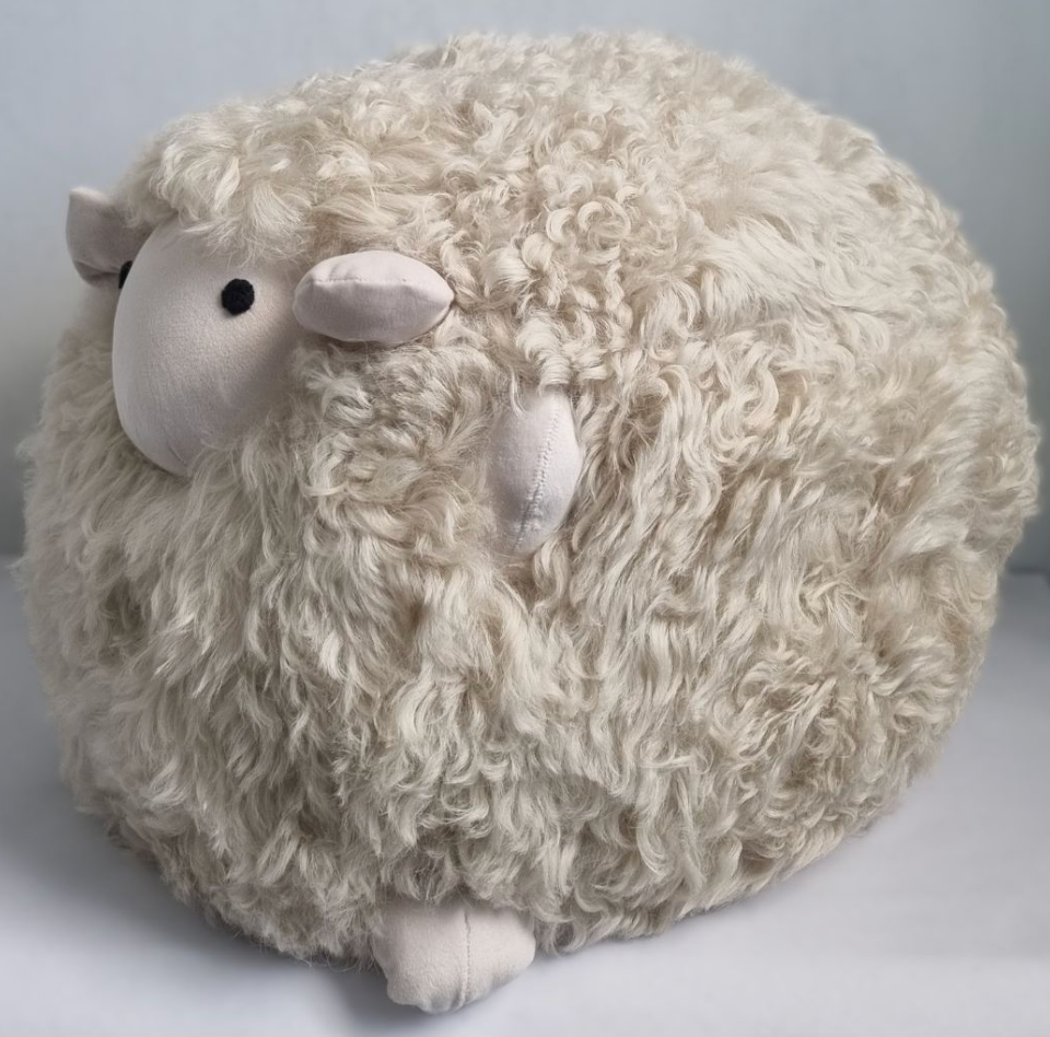 Shearling Lamb Cushion - Honey
