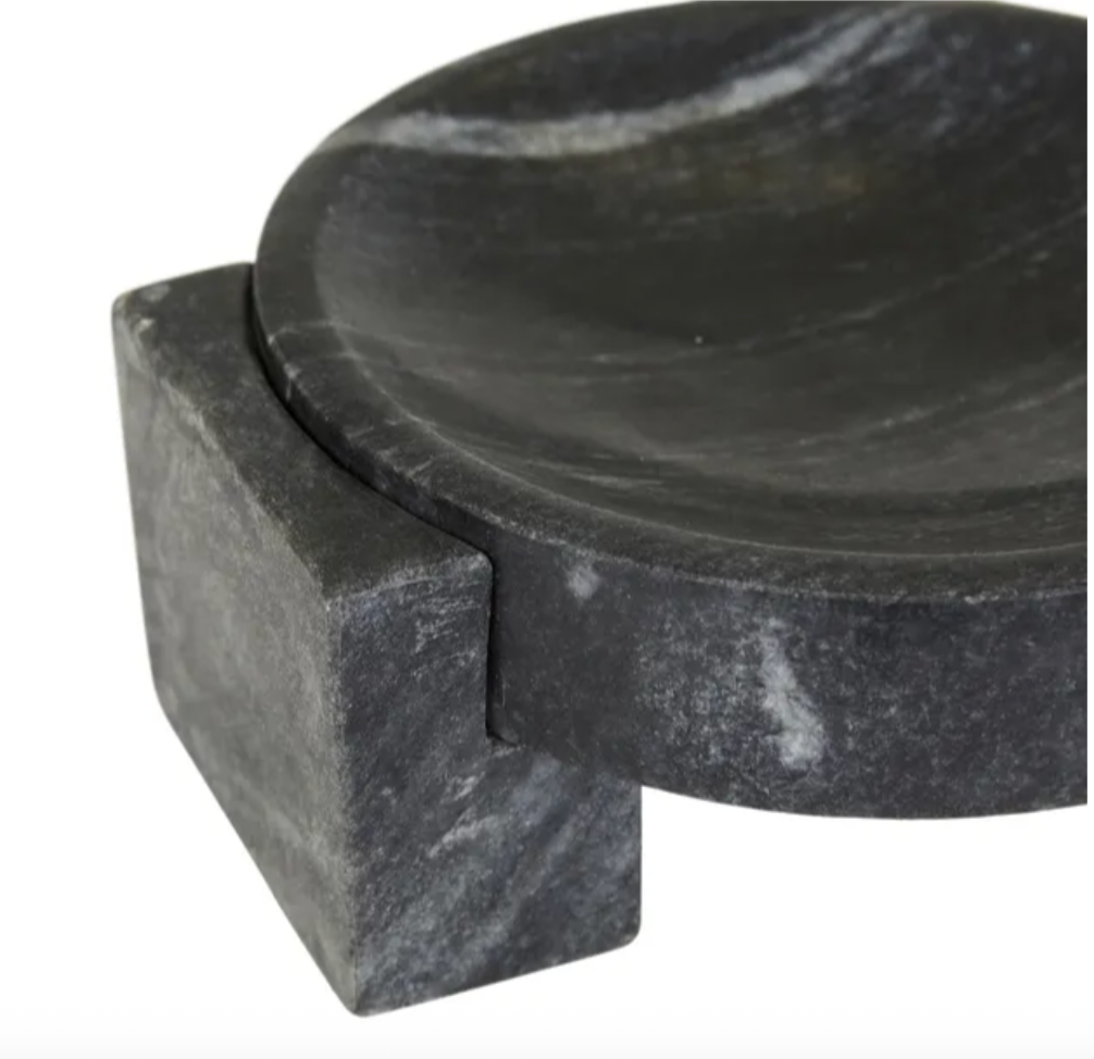 Rufus Hedra Bowl | Black Marble