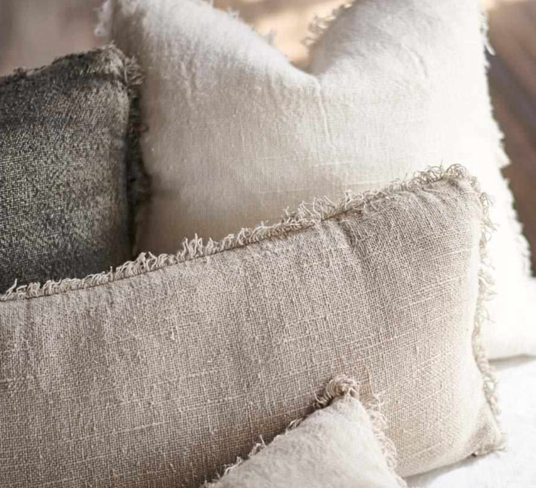 Bedouin Linen Long Lumbar Cover | Natural