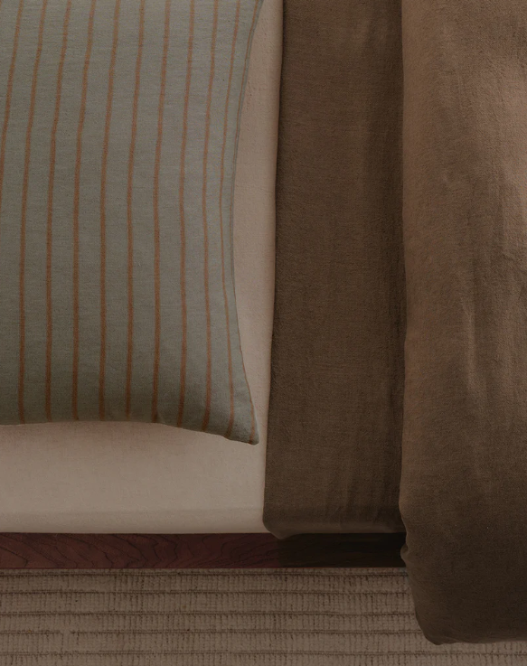 Hale Mercantile | Basix Stripe Linen Pillowcase | Mare/Bere