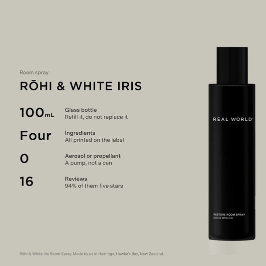 Real World | Room Spray | Rōhi & White Iris