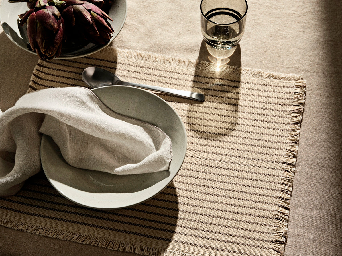 Elouise Placemat - Off White/Fungi Set/2