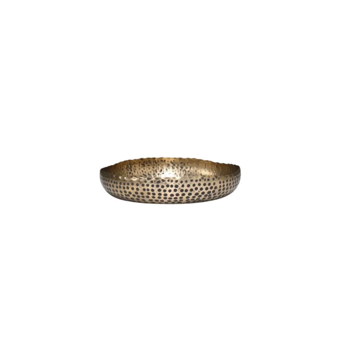 Ankara Hammered Low Bowl Vintage Brass 240mm