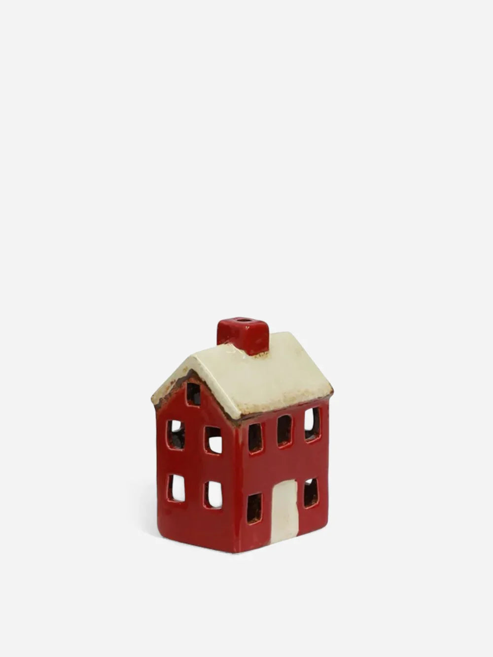 Alsace Petite Tealight Chalet | Red/Cream