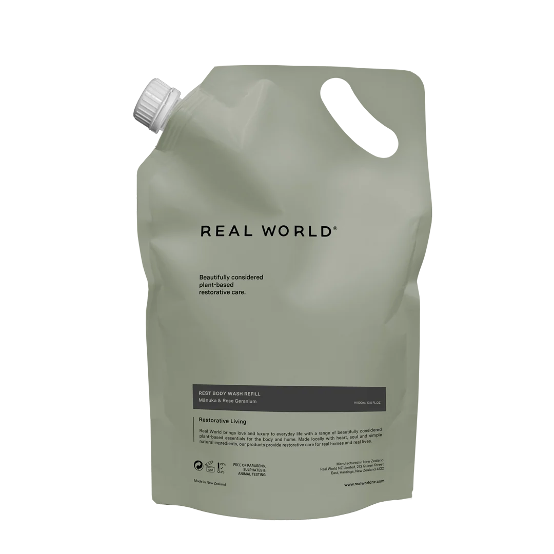 Real World | Manuka & Rose Geranium Body Wash | Refill