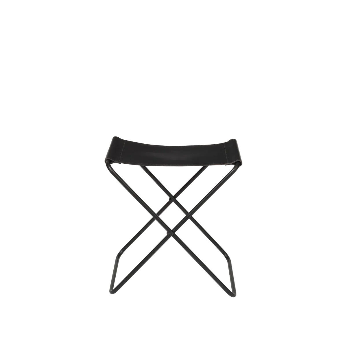 Nola Leather Stool - Black