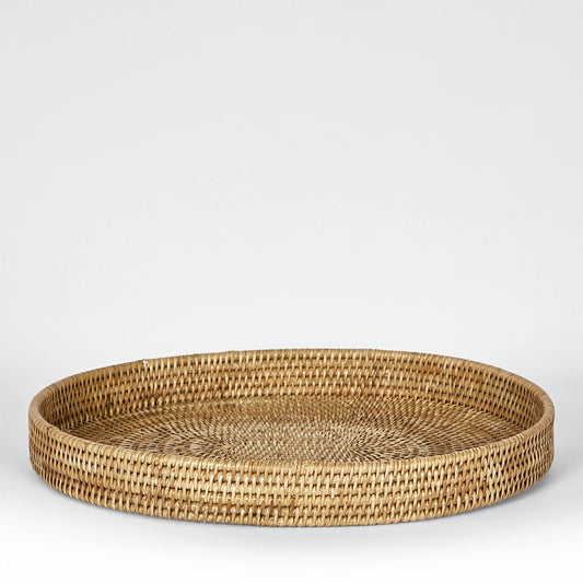 Paume Rattan Oval Tray