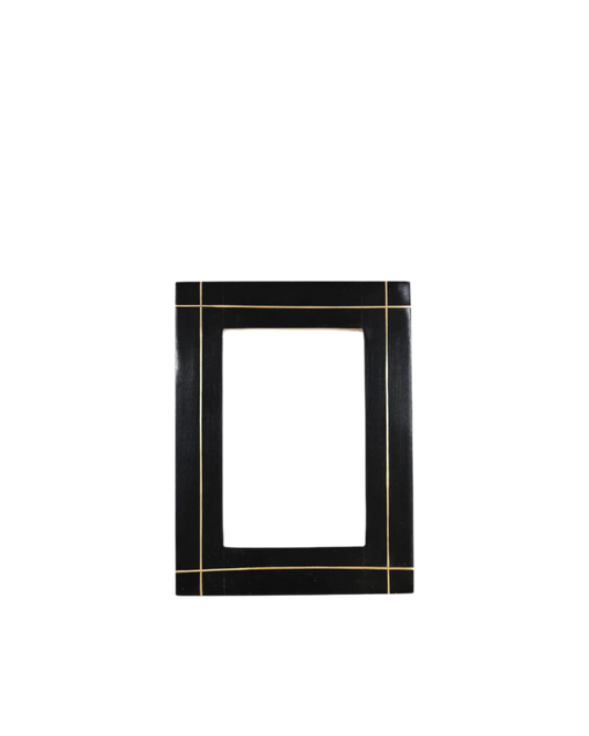 Alder Photo Frame Black & Gold 4x6cm
