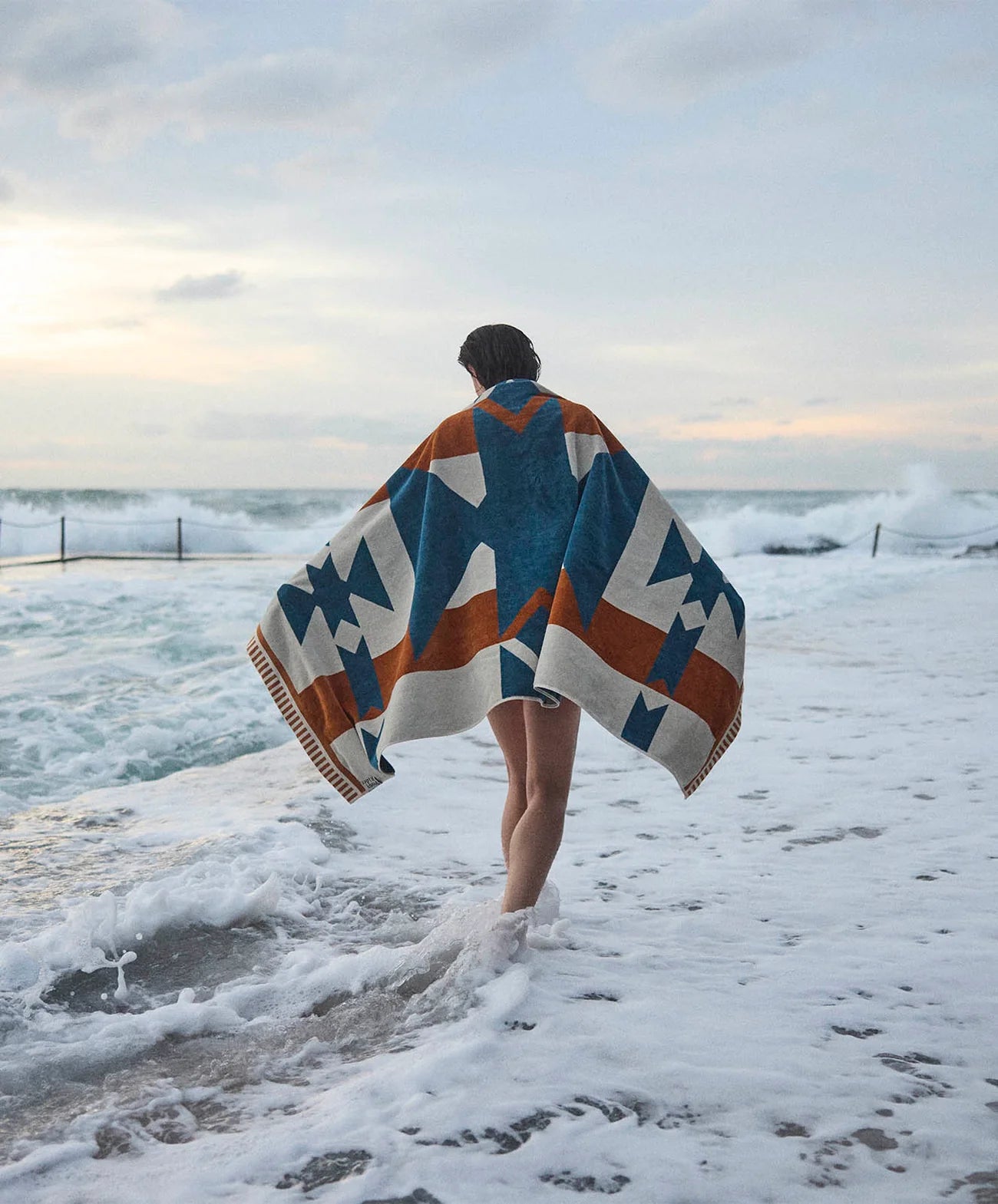 River Towel - Natural Blue 100x180cm