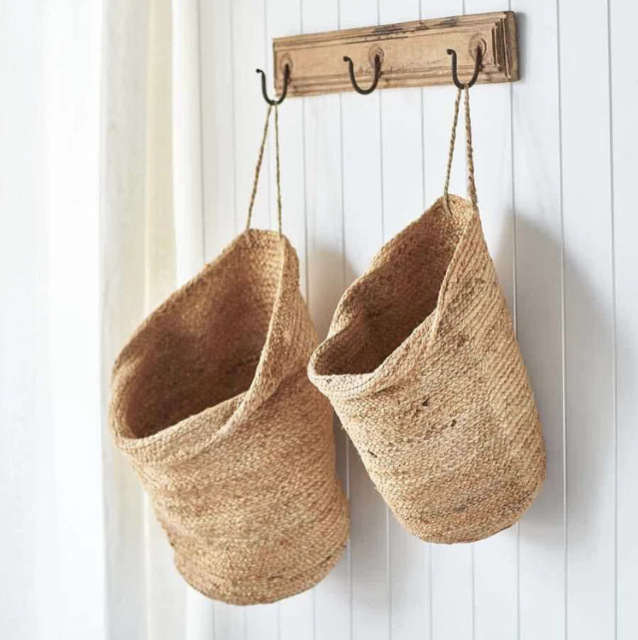 Eadie Artisan Hand Woven Hanging Sack - Large