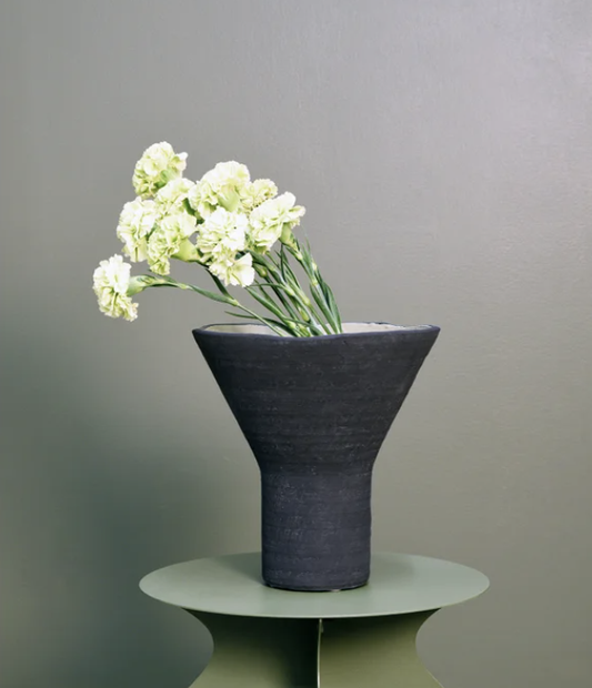 Balise Wide Mouth Vase | Tall | Black/Green