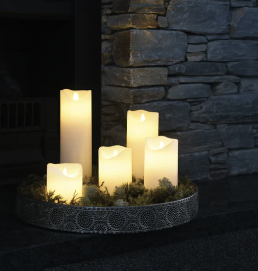 Sirius | Sara Led Wax Rechargeable  Candle | White