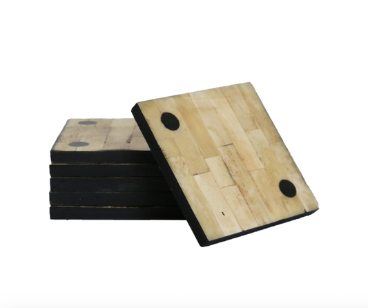 Bone Dominoes Coaster | Antique Finish