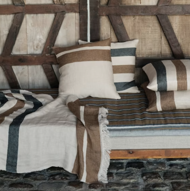 Libeco | The Belgium Pillow Cover | Railroad Stripe