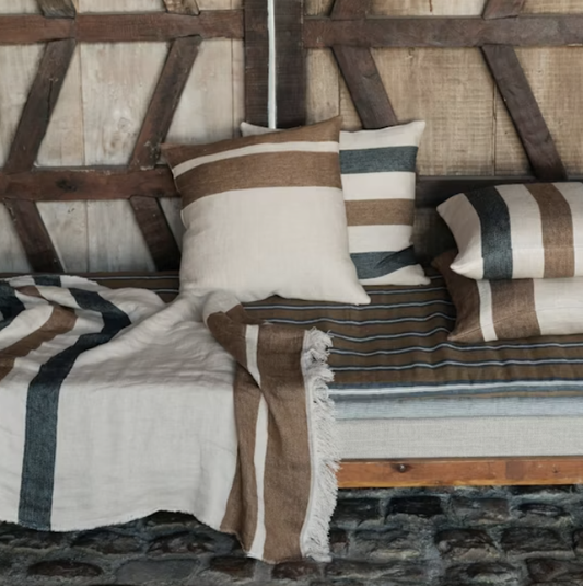 Libeco | The Belgium Pillow Cover | Railroad Stripe
