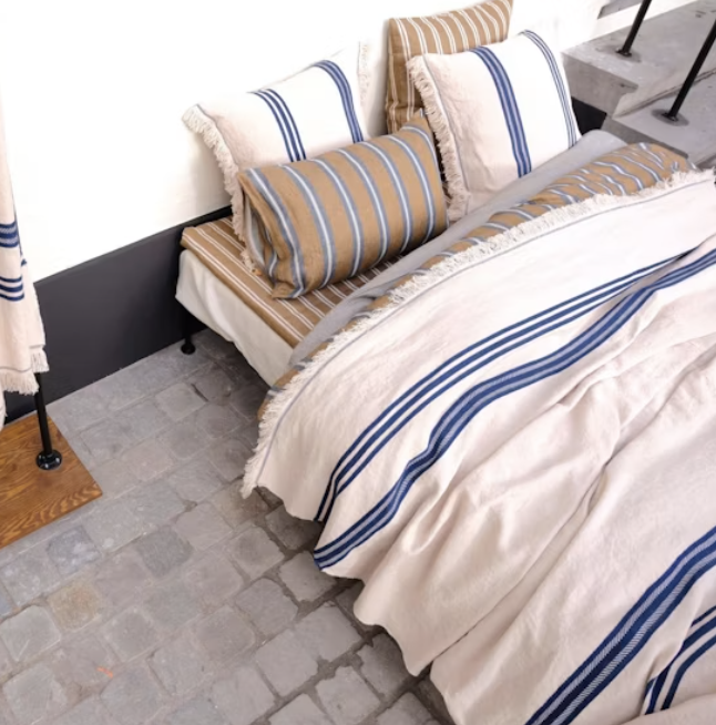 Libeco | Coverlet | The Indigo Stripe
