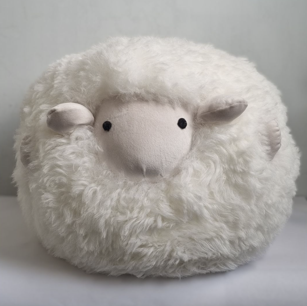 Shearling Lamb Cushion | Ivory