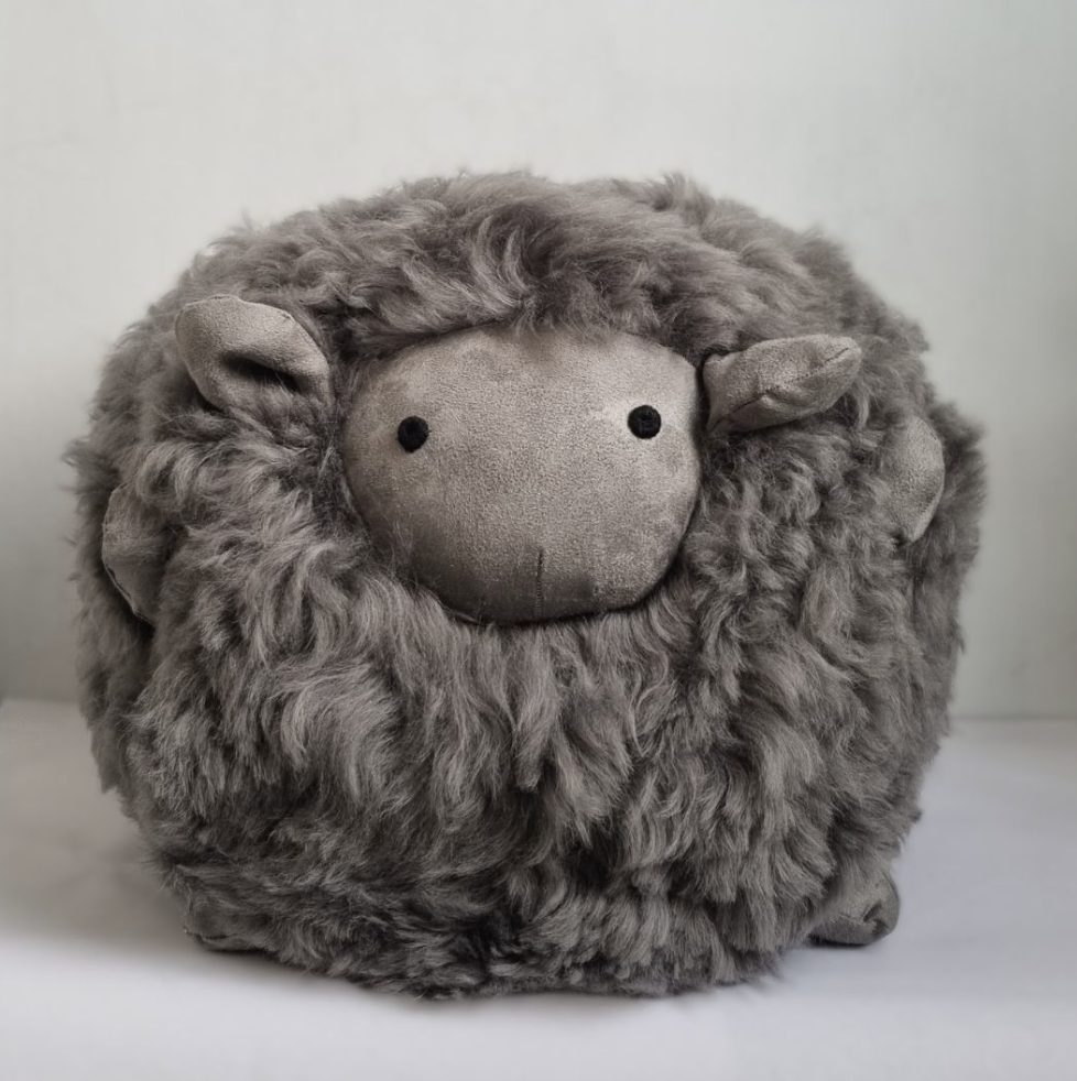 Shearling Lamb Cushion | Smoke Grey