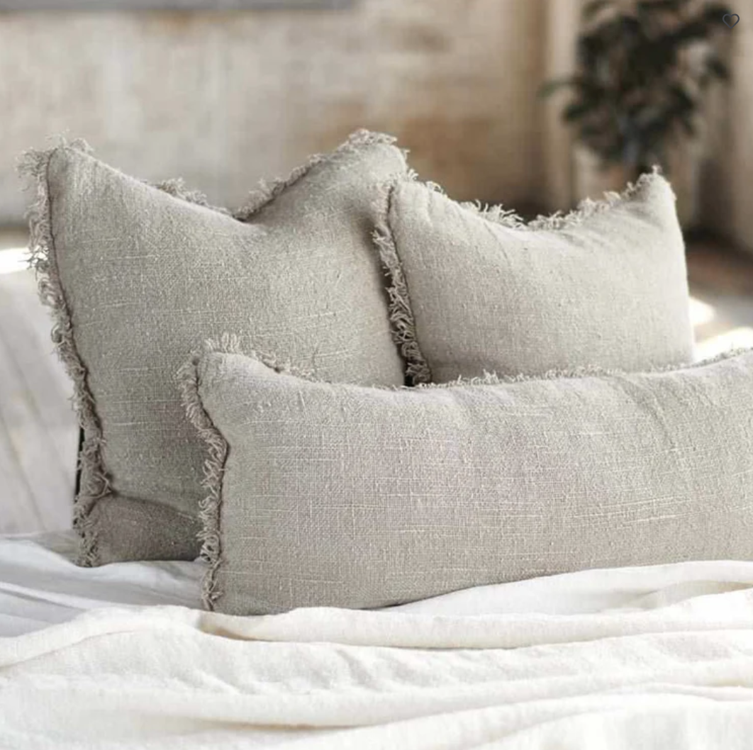 Bedouin Linen Long Lumbar Cover | Natural