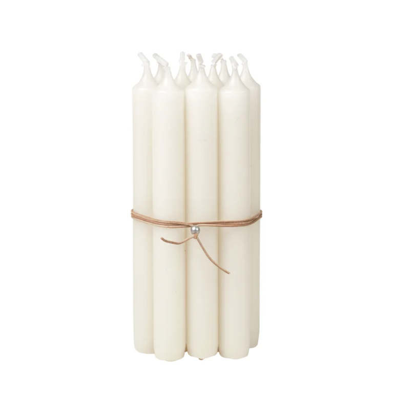 BROSTE Overdipped Candle | Antique White | Set of 10