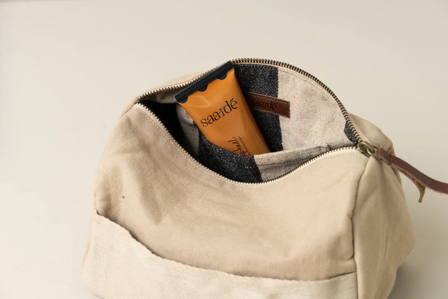 Saarde Journey Toiletry Canvas Bag - Clay