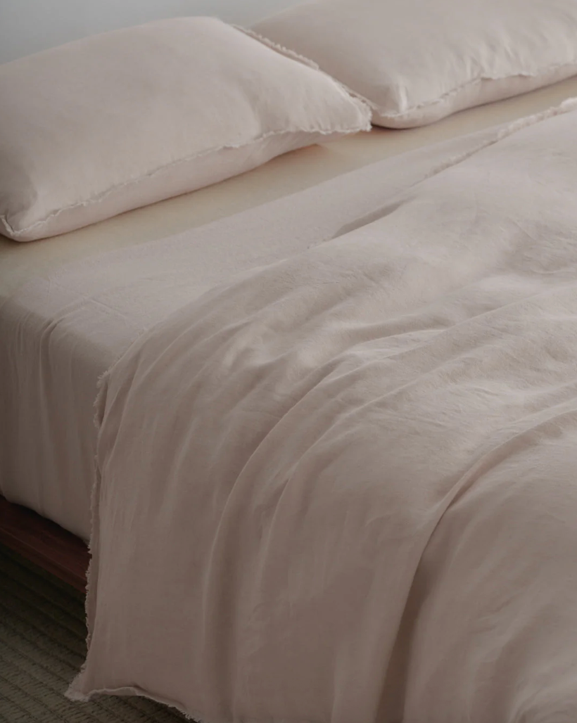 Hale Mercantile | Flocca Linen Duvet Cover | King - Floss