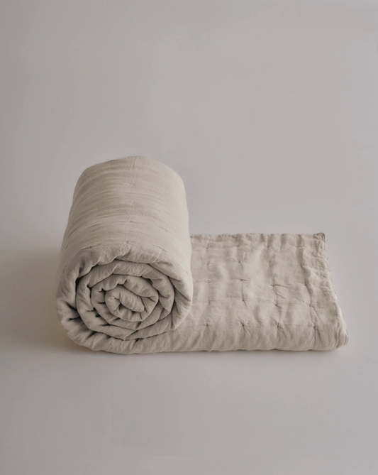 Hale Mercantile Basix Linen Coverlet - Sable