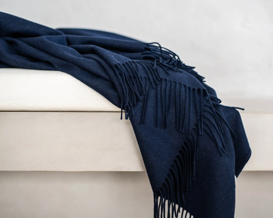 LOOM Cashmere/Merino Throw - Ink