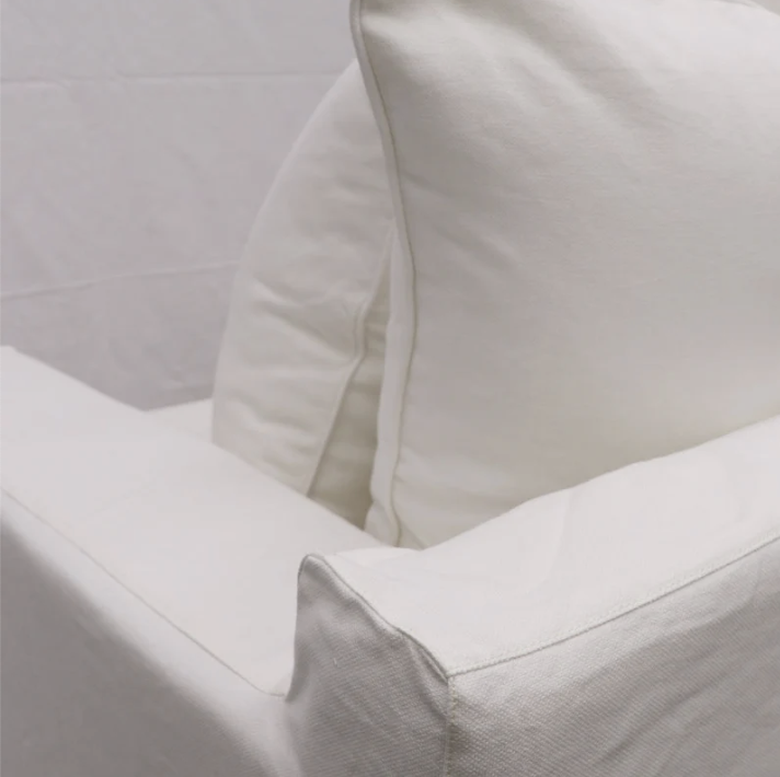 Keely Slipcover Armchair | White