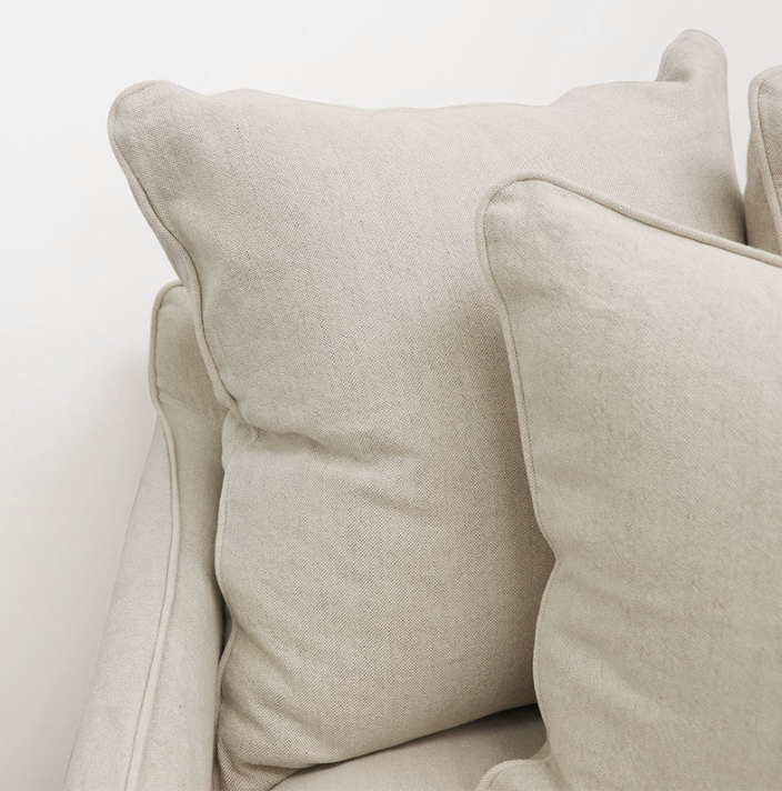 Lotus Slipcover 3 Seater Sofa | Oatmeal