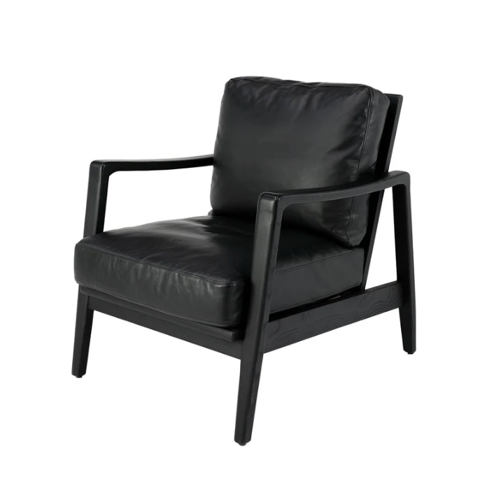 Martin Chair Armchair | Black/Black Leather