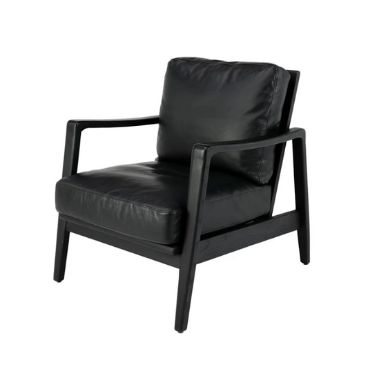 Martin Chair Armchair | Black/Black Leather