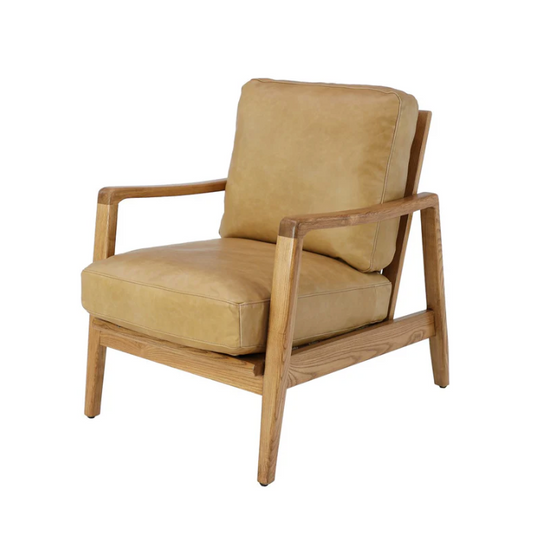 Martin Armchair | Tan/Natural Leather