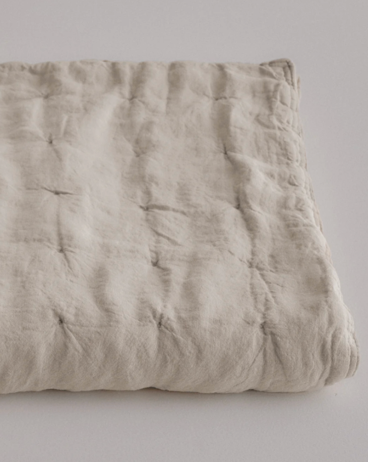 Basix Linen Coverlet - Sable