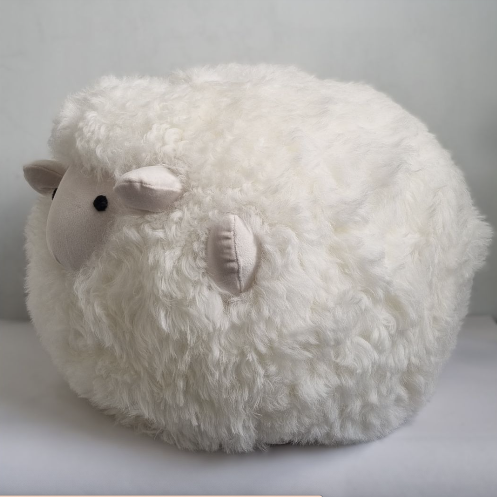 Shearling Lamb Cushion | Ivory