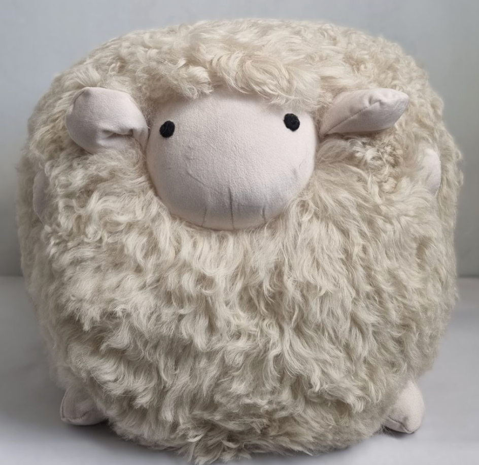 Shearling Lamb Cushion - Honey