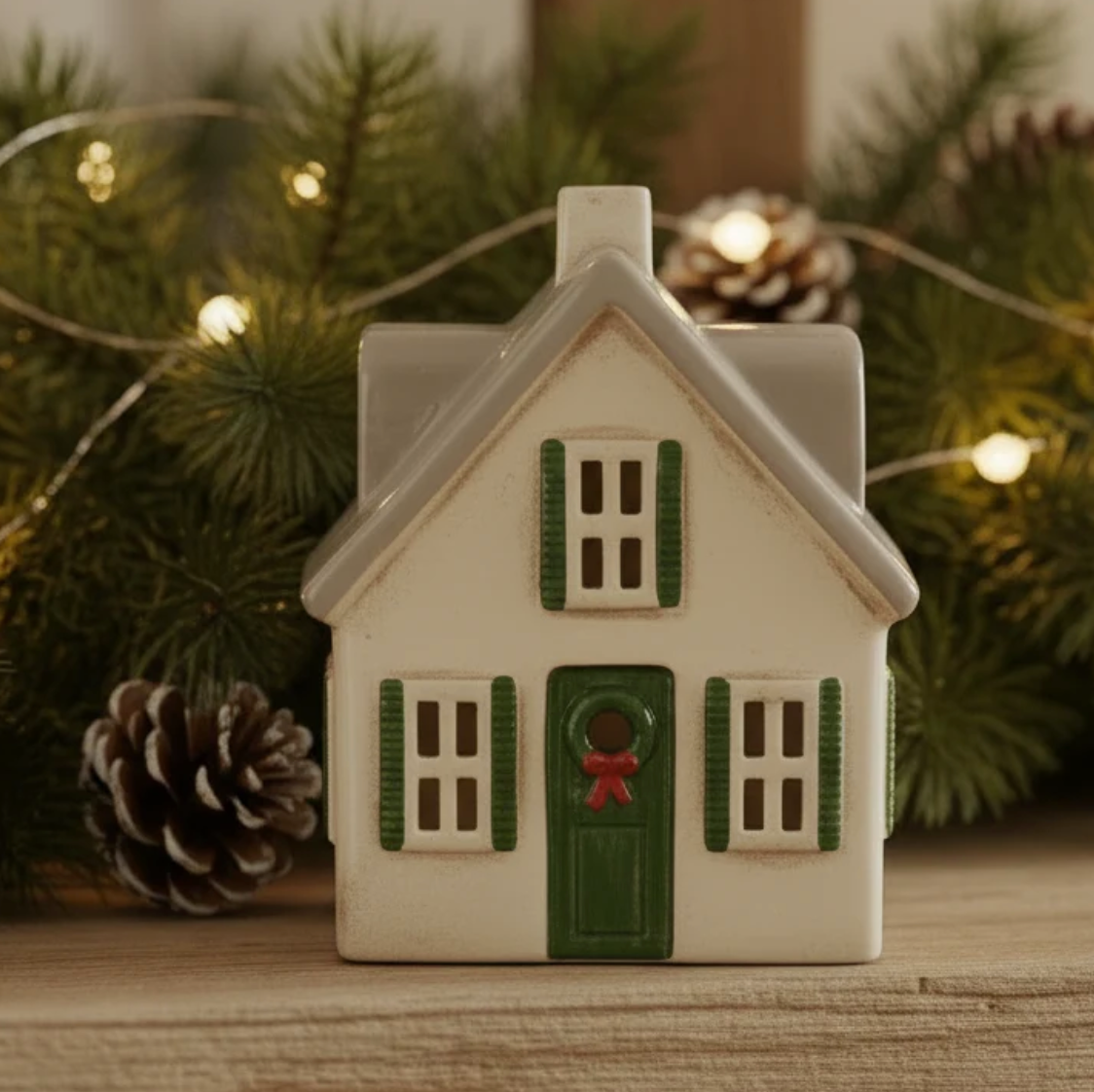 Nordgard Villa with Bow Wreath Tealight