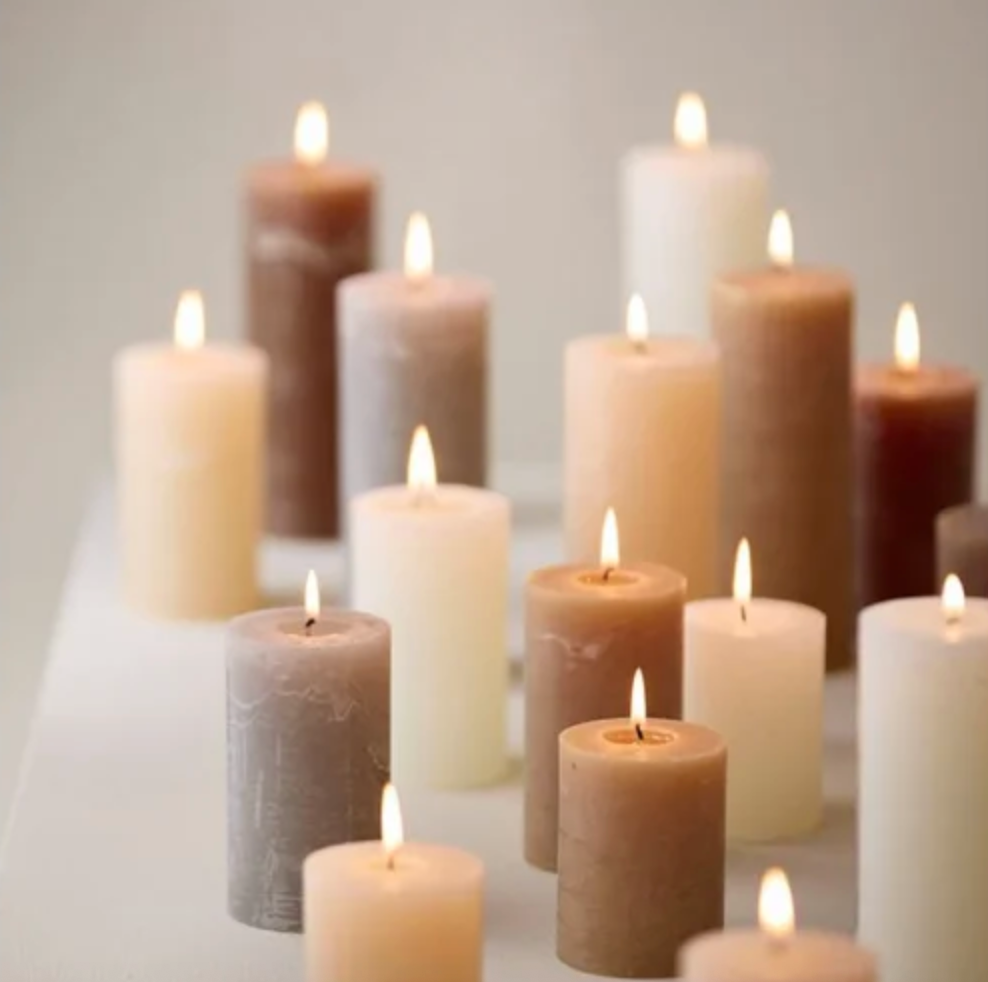 Pillar Candle | Rustic Stone | 12cm